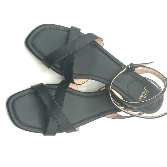 J.Crew Women's Black Abbie Cross Strap Sandals Sz 9 - Picture 10 of 11